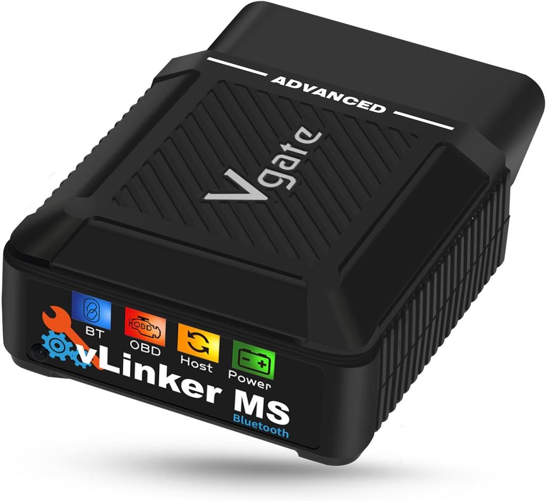Vgate vLinker MS Bluetooth OBD2 Car Scan Tool for iPhone/iOS, Android & Windows, Supports Multiple CAN Protocols (GMLAN, MS CAN, CH CAN, LS CAN)