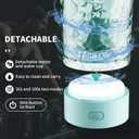 FANS-ONE Electric Shaker Bottle, 24oz Lockable Blender Cup Electric Protein Shaker Bottles, Tritan USB C Rechargeable Mixer, Portable Shaker Cups for Protein Shakes for Men Women, Water Blue