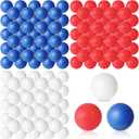 Libima 120 Pack Colored Table Tennis Balls 40 mm Plastic Balls Bulk for 4th of July Carnival Wedding Pool Games, DIY Arts, Pet Toys, School Patriotic Activities (Dark Blue, Red, White)