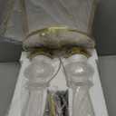 PORTRES 27" Modern Ceramic Table Lamp Set of 2 for Living Room White & Gold Bedside Lamps for Bedroom Nightstand Lamp Tall End Table Lamps