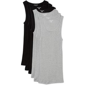 Men's Slim Fit Breathable Cotton Tank Undershirts, Pack of 6