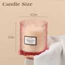 Rose Scented Candles, Valentine Pink Decorative Glass Candle, Valentine Candles Gifts for Women, Natural Soy Wax for Home Fragrance, 19oz