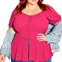 City Chic Women's Quirky Top L
