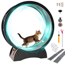 43.3" Cat Wheel for Indoor Cats, Large Cat Exercise Treadmill, Black