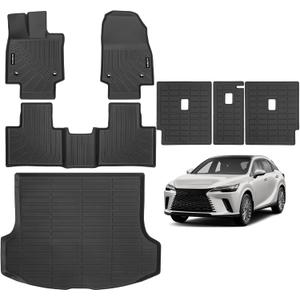 Click to see full view Naibeve Floor Mats for 2007-2013 Acura MDX All Weather Custom Fit Floor Mats, 2nd Row Backrest Mats, Cargo Mat with Backrest Mat, Door Sill Guards Interior Accessories
