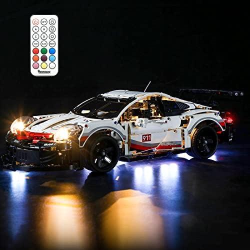 BRIKSMAX Led Lighting Kit for Technic Porsche 911 RSR - Compatible with Lego 42096 Building Blocks Model- Not Include The Lego Set (Remote-Control Version)