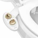 LUXE Bidet NEO 185 - Dual Nozzle, Self-Cleaning, Non-Electric Bidet Attachment for Toilet Seat, Adjustable Water Pressure, Rear & Feminine Wash (Gold)