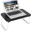 Lap Desks Laptop Tray for Bed or Couch, Breakfast Serving Tray with Folding Legs,Portable & Lightweight Mini Table, Laptop Stand for Working, Reading and Writing,Black