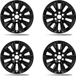 Paanlok 20 Inch Gloss Black ABS Wheel Skins for 2019-2026 Chevrolet Silverado 1500 & 2021-2024 Tahoe Suburban, Fits OEM Alloy Wheels 23376221 & 23376222, Snap-On Wheel Covers, 4-Pack