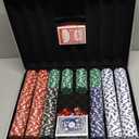 Comie Poker Chips with Numbers,500PCS Poker Chip Set with Aluminum Travel Case,11.5 Gram Poker Set for Texas Holdem Blackjack Gambling.