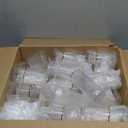 48 Pack Ribbed Origami Ripple Plastic Glasses, 24 9 Ounce Stemless Champagne Flutes & 24 12 Ounce Cups, BPA-Free Disposable Shatterproof Toasting Glasses for Weddings, Bars, and Events (Gold Rim)