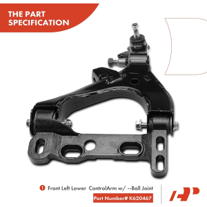 A-Premium, Front Lower Control Arm, Sway Bar Link, Compatible with Chevrolet GMC Buick Isuzu Saab Oldsmobile - 2004-2007 - Trailblazer (EXT) Envoy (XL/XUV) Rainier Ascender 9-7x Bravada