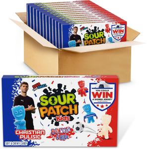 SOUR PATCH KIDS Red, White & Blue Soft & Chewy Candy, Bulk Candy, 12-3.08 oz Boxes