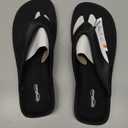 AEROTHOTIC Flip Flops for Women with Arch Support Plantar Fasciitis Orthopedic Cushioned Footbed Comfortable Non-Slip Sole with Padded Straps Dressy Casual Recovery Women Sandals (10, Fallon Black)