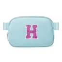 6 7 8 9 10 11 12 Year Old Girl Gifts Personalized Birthday Gifts for Her Sister Daughter Initial Crossbody Bag Fanny Pack Purse for Teen Girl Gifts Trendy Stuff Preppy Stuff (Icing Blue-H), Pack Of 2