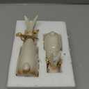 Valery Madelyn Easter Bunny Decorations for Home, 2Pcs Ceramic White Rabbit Statue Figurine Spring Decor, Easter Gift Tabletop for Indoor Outdoor Garden Lawn Yard Decor Table Centerpieces (Large)