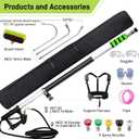 TOR 24 FT Telescoping Pressure Washer Wand with Pressure Washer Extension Wand,Gutter Cleaner Attachment, Pressure Washer Telescoping Wand with 5 Spray Nozzle Tips, 2 Hose Inlet Adapters, Brush Head