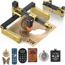 T1 Laser Engraver, 3000mW Foldable Laser Engraver Machine Higher Accuracy Wood Cutter and Portable Engraving Machine with Working Area 200x150mm, DIY for Wood Acrylic Coated Metal