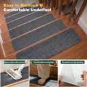 MBIGM 8" X 30" (15 in Pack) Non-Slip Carpet Stair Treads Non-Skid Safety Rug Slip Resistant Indoor Runner for Kids Elders & Pets with Reusable Adhesive - Gray - Carpet Pads for Stairs