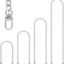 Purse Chain Strap, 4 Pieces Different Sizes Bag Chain Strap, Metal Chain Straps for DIY Purse Handbag Shoulder Crossbody Bag (15.4 Inch, 23.6 Inch, 31.4 Inch, 47.2 Inch) Silver