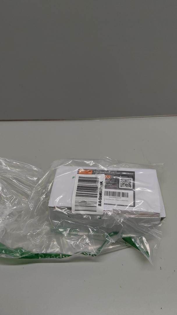 BESTTEN Keyed Entry Door Knob with Lock, Interior and Exterior Door Lock, Standard Ball, Satin Nickel