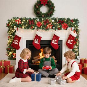 9FT Christmas Garland Decorations, Pre-Lit Christmas Garland with 60 LED Lights, Garlands for Mantle with Pine Cones, Flower, Berries, Bows, Ball, Leaves, Indoor & Outdoor Christmas Decor