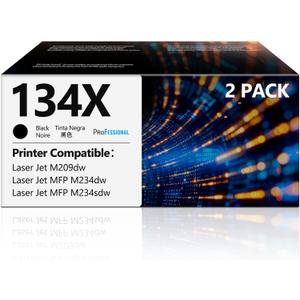 134X Black Toner Cartridges Replacement for HP 134X W1340X 134A Toner