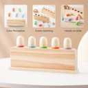 Pop Up Toy Multicolor Puppets | Wooden Color Sorting Toys | STEM Montessori Color Matching Toys | Preschool Learning Educational Toys Gifts for Kids Boys Girls Ages for 1 2 3 Years (Classic Colours)
