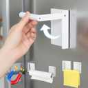 Magnetic Paper Towel Holder - Adjustable Heavy Duty Strong Magnet for Large Rolls - Fits Refrigerator, Grill,Garage,Dorm Mini Fridge - Rust-Resistant Steel Kitchen Organizer,White(2x3In)