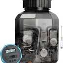 X-Large Piggy Bank for Adults Kids, Vcertcpl Digital Coin Counting Bank with LCD Counter, 2.4L Capacity, Great Coin Counter Bank Money Counting Jar with Total Amount Displayed (Gray2, X-Large)