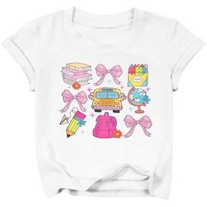 Yawtaut Kindergarten Shirt for Girls Boys First Day of Preschool Shirts Back to School Outfits Little Kid School Tee Top size 80