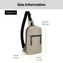 Sherpani Metro, Reversible Anti-Theft Sling Bag, 5L Travel Crossbody Backpack, Chest Purse for Travel, Hiking, or Everyday Pickpocket Protection (Straw Signature)