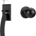 Goldenwarm Front Door Handle and Deadbolt Set, Matte Black Front Door Lock Set, Black Front Door Lock Set with Reversible Knob Handle