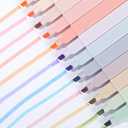 144PCS Aesthetic Highlighters Bulk, Assorted Color No Bleed Chisel Tip Bible Pens, Cute Soft Colorful Marker Pens, Glitter Book Highlighters for Journal Planner Notes Classroom Office Supplies