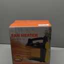 Outdoor Heater for Patio - 1500W Electric Greenhouse Heater, Portable Electric Space Heating with Overheat Protection, PTC Ceramic 3 Modes Patio Heating for Garage, Greenhouse, Outdoor Use (Yellow)