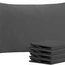 NTBAY Queen Pillowcase Set - 4 Pack Brushed Microfiber 20x30 Pillowcases - Soft, Wrinkle-Free, Fade-Resistant, Stain-Resistant, Dark Grey Pillowcases with Envelope Closure - 20x30 Inches, Dark Grey