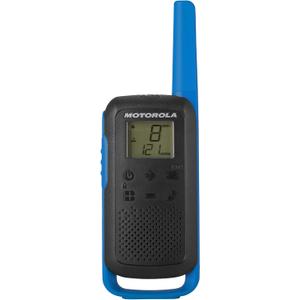 Motorola Solutions, Portable FRS, T270, Talkabout, Two-Way Radios, Rechargeable, 22 Channel, 25 Mile, Black W/Blue, 2 Pack