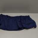 Wrap Around Dust Ruffle Bed Skirt - Navy Blue - for Queen Size Beds with 12 Inch Drop - Elastic Strap - Adjustable Pleated Bed skirt with Brushed Fabric and Wrinkle Free - for Women, Men, Kids & Teens