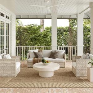 Nuloom Asha Light Brown/Ivory, 2' x 3', Casual, Striped Border, Soft and Cozy, High Traffic, Stain Resistant, Easy Clean, Durable Area Rug for Indoor/Outdoor Patio, Deck, Porch, Garden, Courtyard