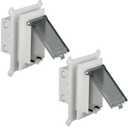 2Pcs Recessed Outlet Box, DBVS1C-1 Low Profile Electrical Boxes, Wall Plate Kit for New Vinyl Siding, Duplex & Decorator Style Covers,1-Gang, Vertical, Clear