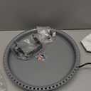 Daoeny Heated Bird Bath for Deck Railing, Upgraded 100W Heated Bird Baths for Outdoors Thermostat Control, Heated Bird Bath for Outside Winter Garden Yard Patio Decor (Grey)