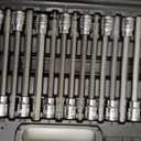 EMENTOL 38PCS 3/8" Drive Hex Bit Socket Set, CR-V, S2 Steel, SAE/Metric, Extra Long and Standard Allen Hex Bit Socket Set, 1/8 Inch - 3/8 Inch, 3mm - 10mm