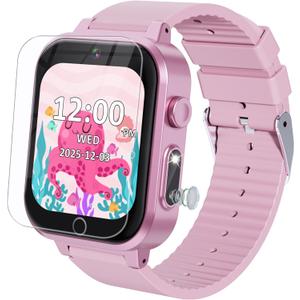 Kids Smart Watch for Girls Age 3-12 with 35 Puzzle Games, HD TouchScreen Smart Watch for Kids with Dual Camera, Video Player, Learning Card, Toddler Christmas Birthday Gifts Toy for Girls 5 6 7 8 9 10