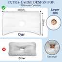 Ear Piercing Pillow for Side Sleepers - Relieves Ear Pain & Pressure, Supports Piercing & Surgery Recovery, Adjustable Cotton Fill with Ergonomic Ear Hollow, Washable Cover