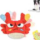 Interactive Dog Toys - Bouncing Crab with Music and Recording, Moving Ball for Small/Medium/Large Puppy to Keep Them Busy for Boredom, Smart Motion Activate Pet Toy, Rehargeable (Angry-looking)