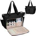 Fasrom Teacher Tote Bag with Laptop Compartment, Teacher Work Bag for Women and Teaching Supplies, Black (Patent Design)