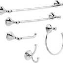 Delta 79735 Cassidy Double Towel Hook Bath Hardware Accessory in Polished Chrome