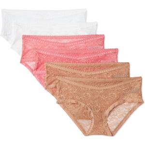 Amazon Essentials Women's Maternity Under Bump All over Stretch Lace Brief, Pack of 6 (XL)