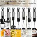 Handheld Immersion Blender Bundle, 1000W Powerful 12-in-1 Set for Smoothies,Orange Juicer,Minced meat,Milk frother,Egg Beater, Dough Hook, Vegetable Chopper, Potato Masher