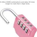 ZHEGE Combination Lock, 4 Digit Combination Padlock Outdoor, School Lock, Gym Locks (Pink)